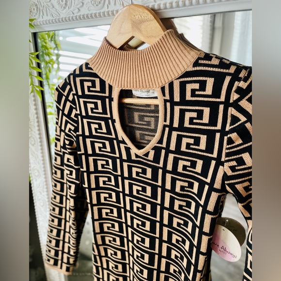 Long Sleeve Bodycon Knit Mini Dress Small - Picture 8 of 8